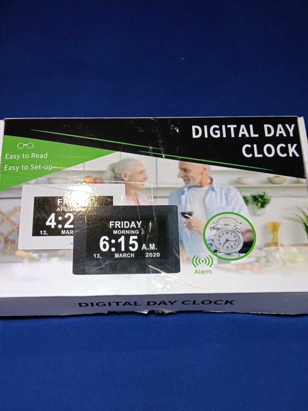 Digital Day Clock - Black - Unbranded